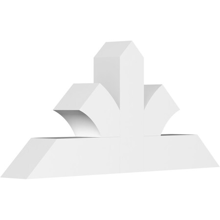 Ekena Millwork Richland Architectural Grade PVC Gable Bracket, 48"W x 22"H x 6"D x 6"F, 11/12 Pitch GBP048X22X0606RIC00